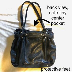 b. makowsky shoulder bag black interior pockets